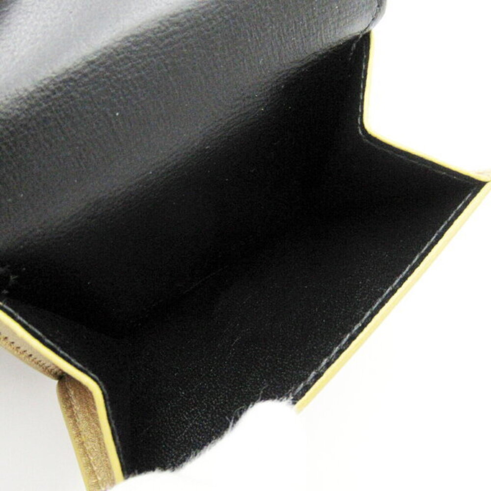 Balenciaga Leather Tri fold Gold CASH Wallet - Picture 7 of 8